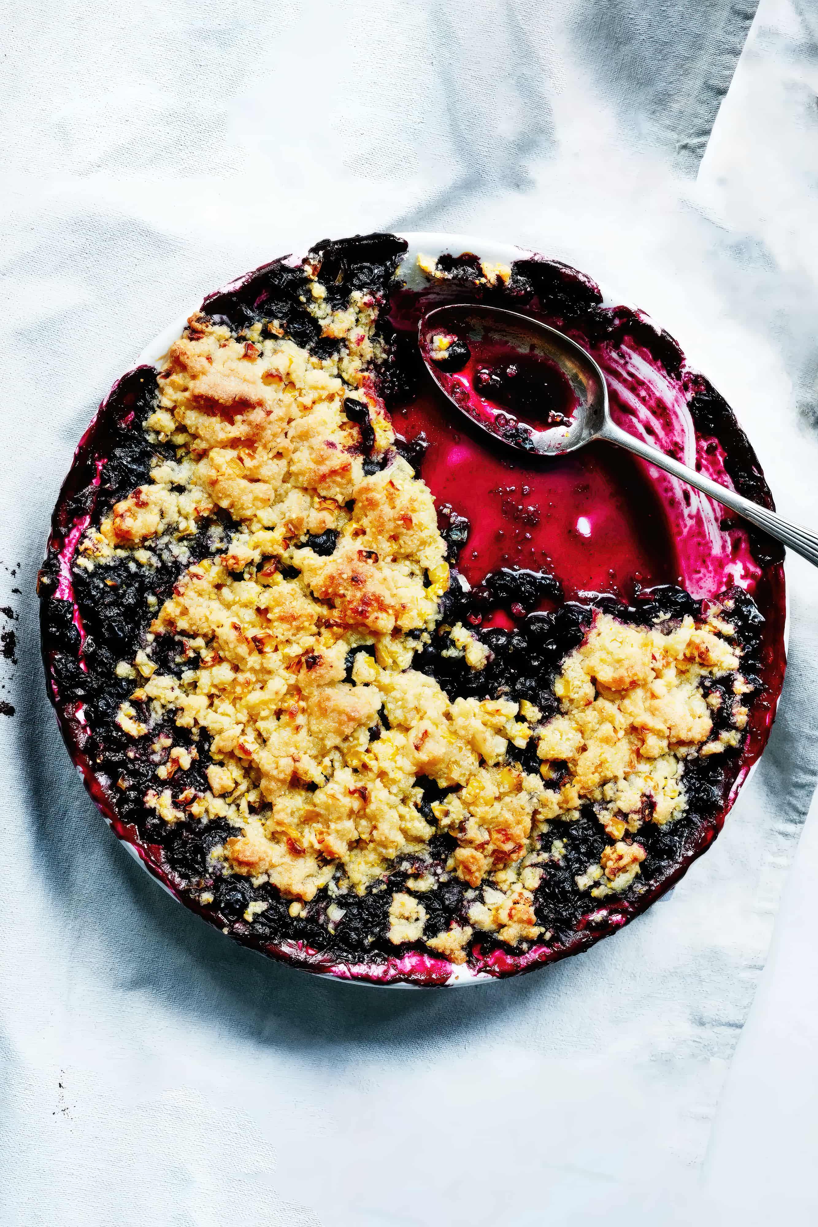 Image of blueberry and corn crisp