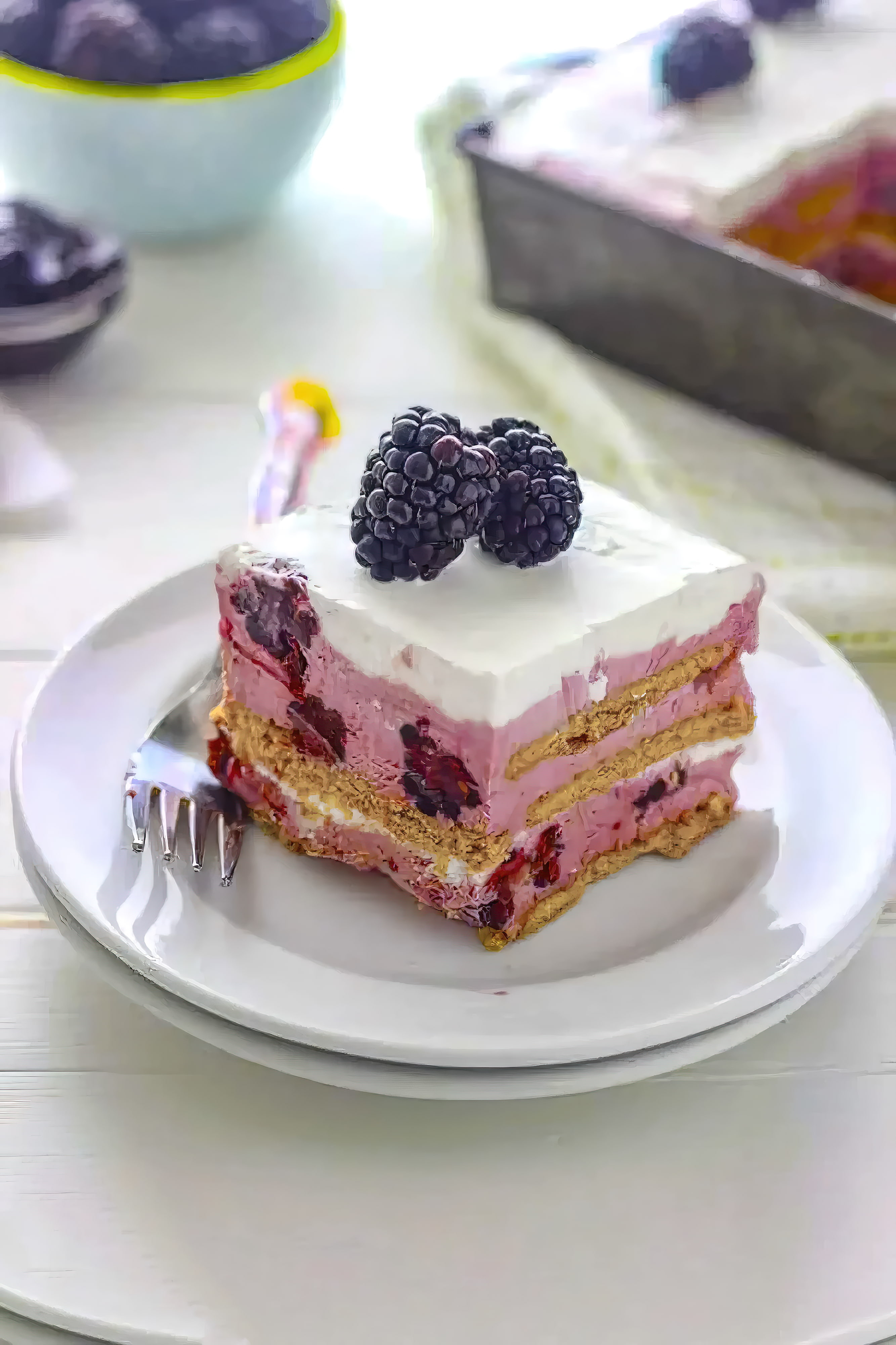 Image of blackberry icebox cake
