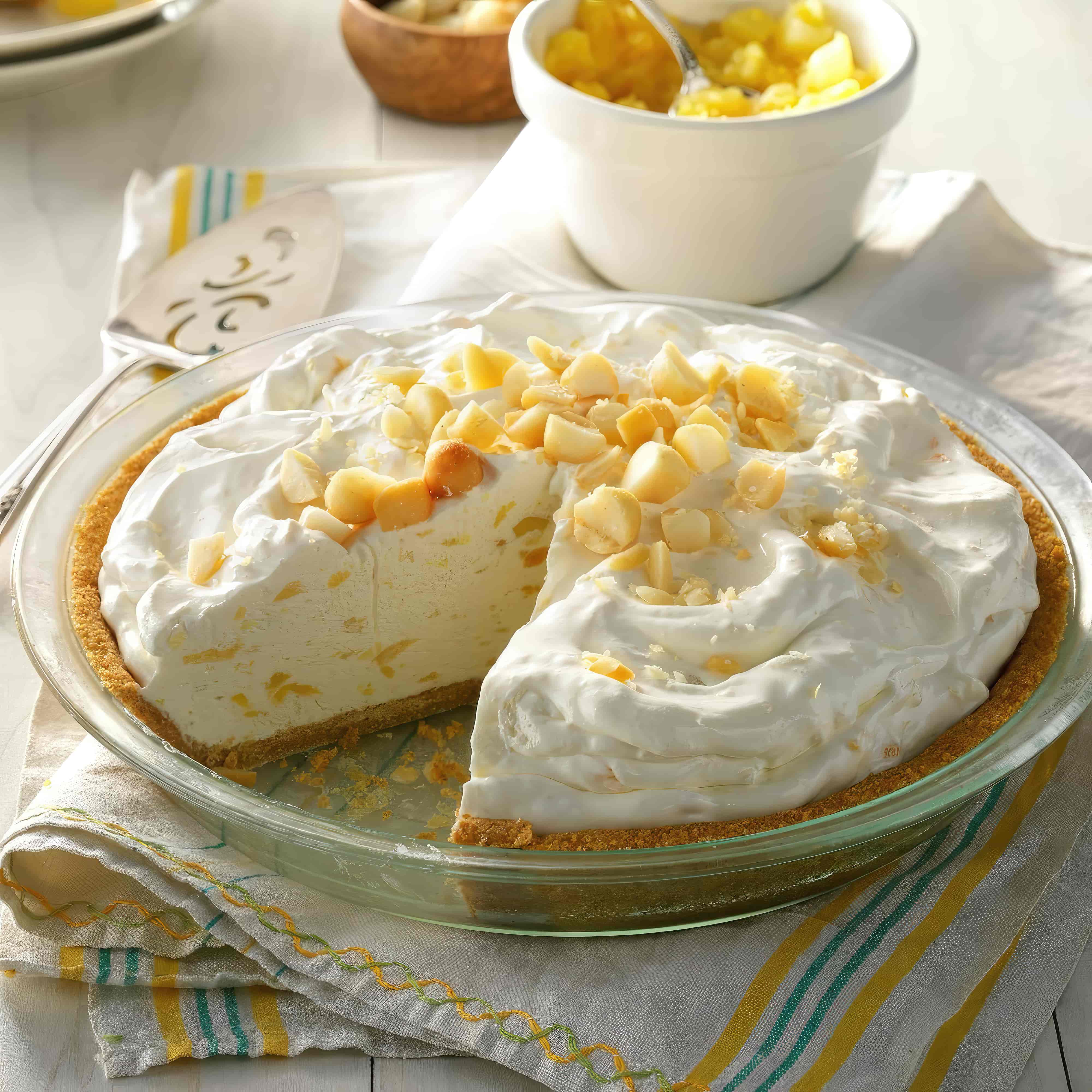Image of creamy pineapple pie