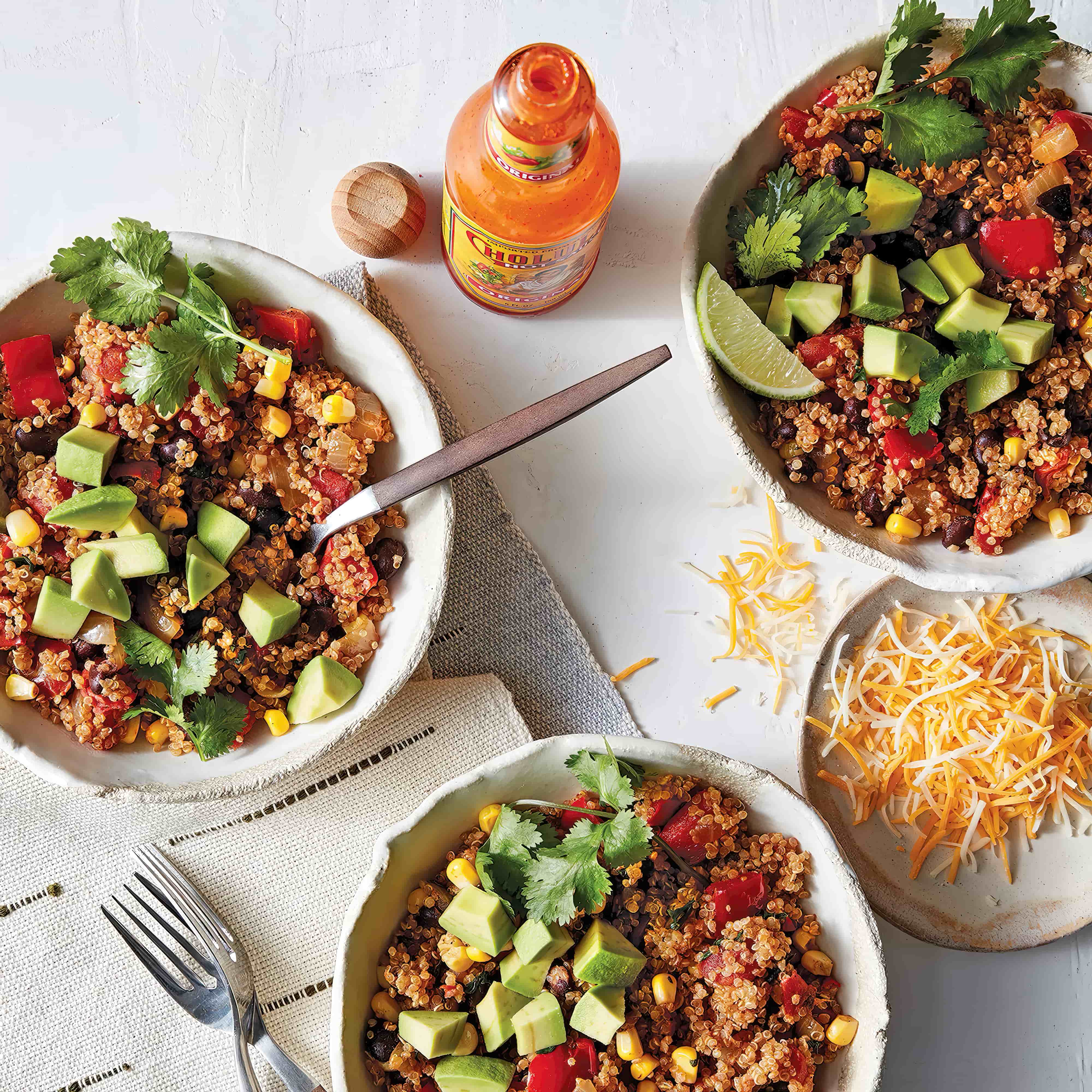 Image of slow-cooker southwest quinoa bowls