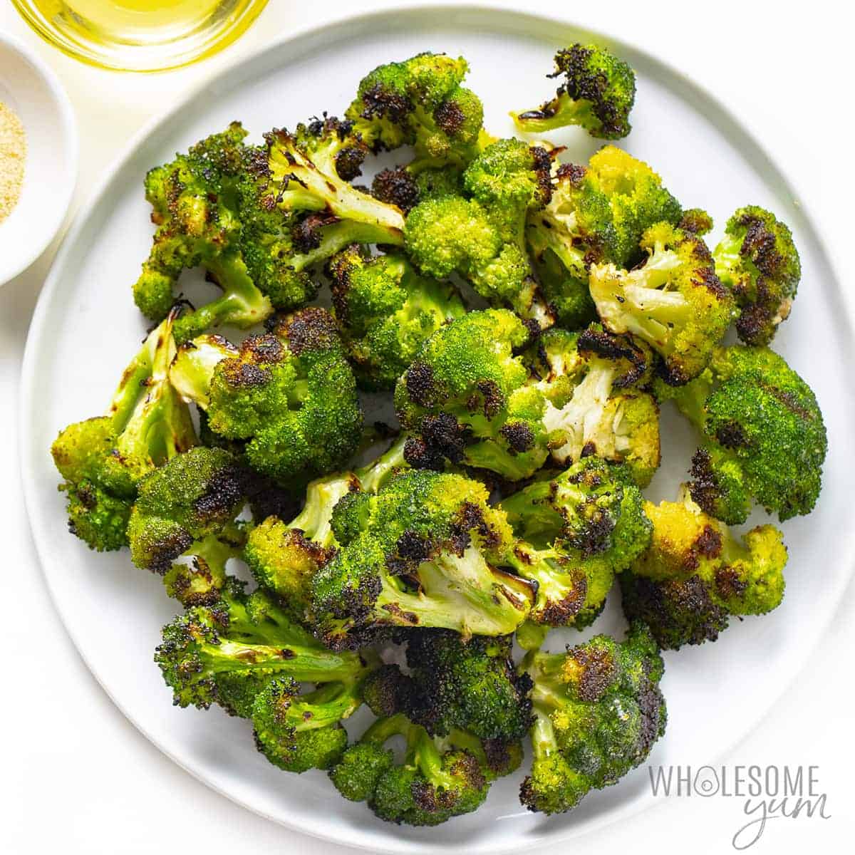 Image of grilled broccoli on a plate
