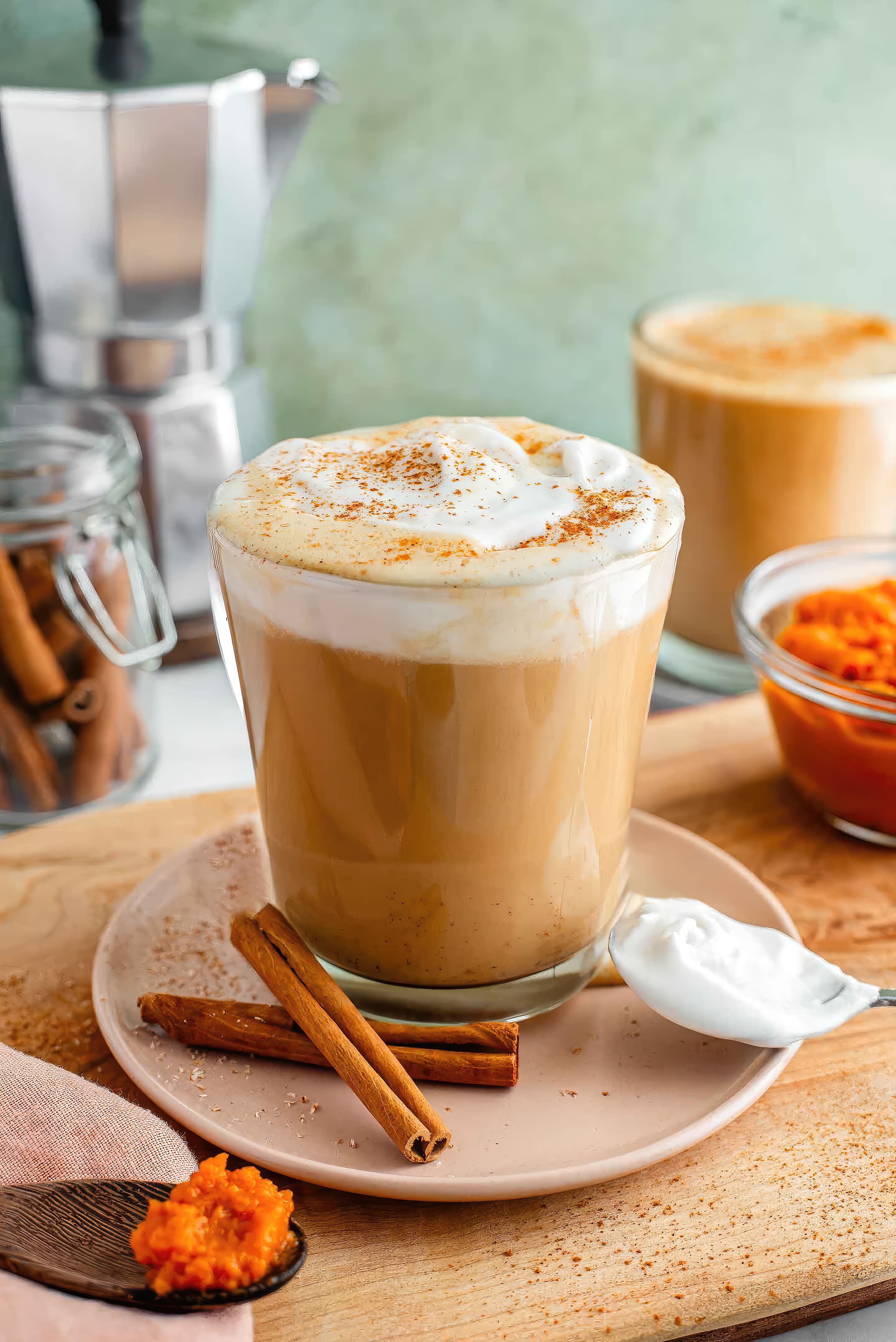 Image of vegan pumpkin spice latte