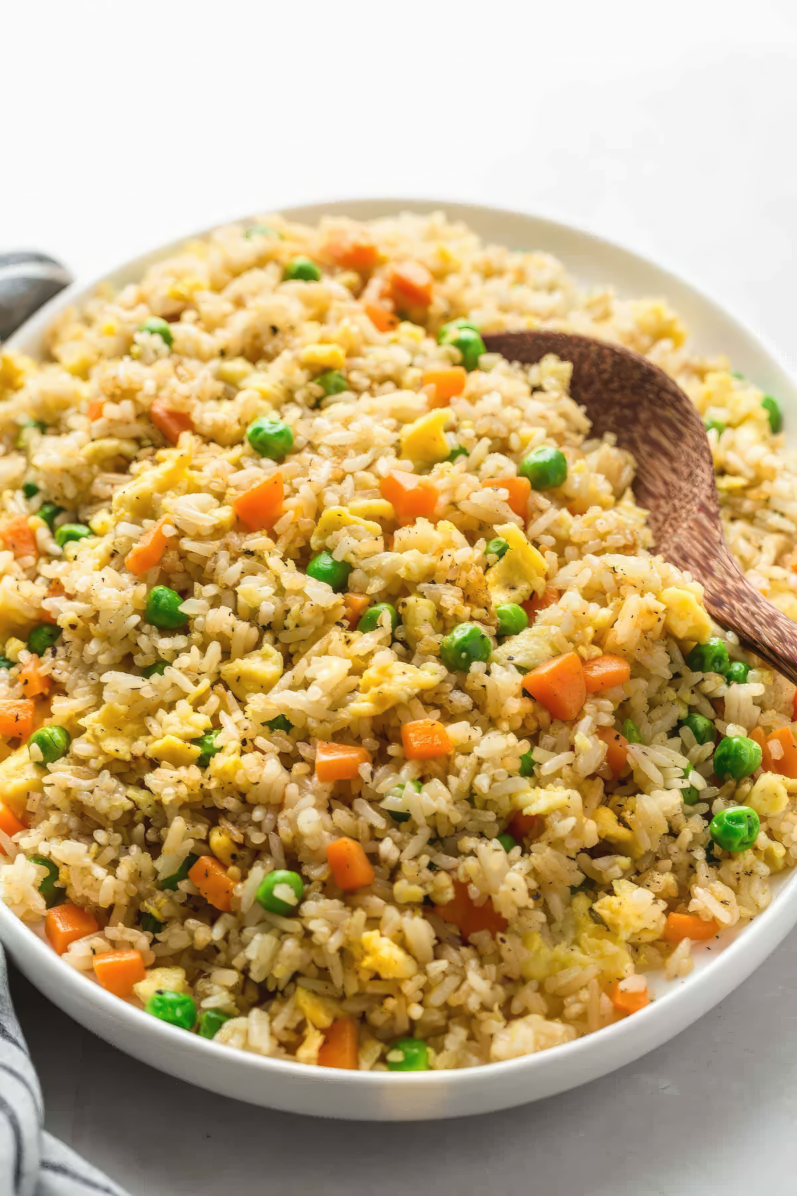 Close-up of instant pot fried rice